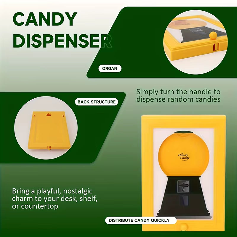 Cute Gumball Machine Featured in Picture Frame; Quick Dispensing Candy and Nut Distributor; Perfect Christmas Gift.