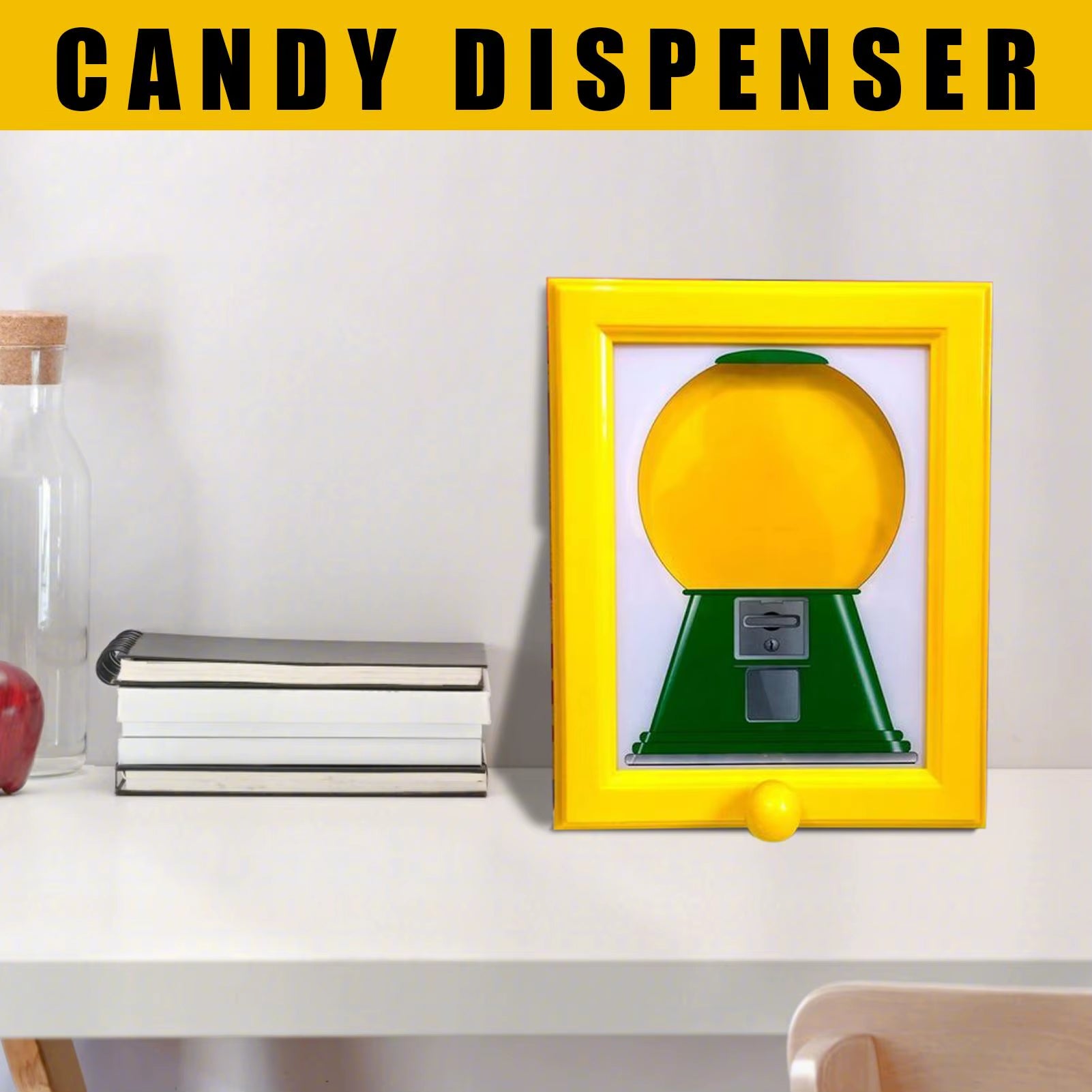 NEW Candy Dispenser Picture Frame Wall Candy Dispenser Picture Frame Creative Vending Toy Decorative Snack Container