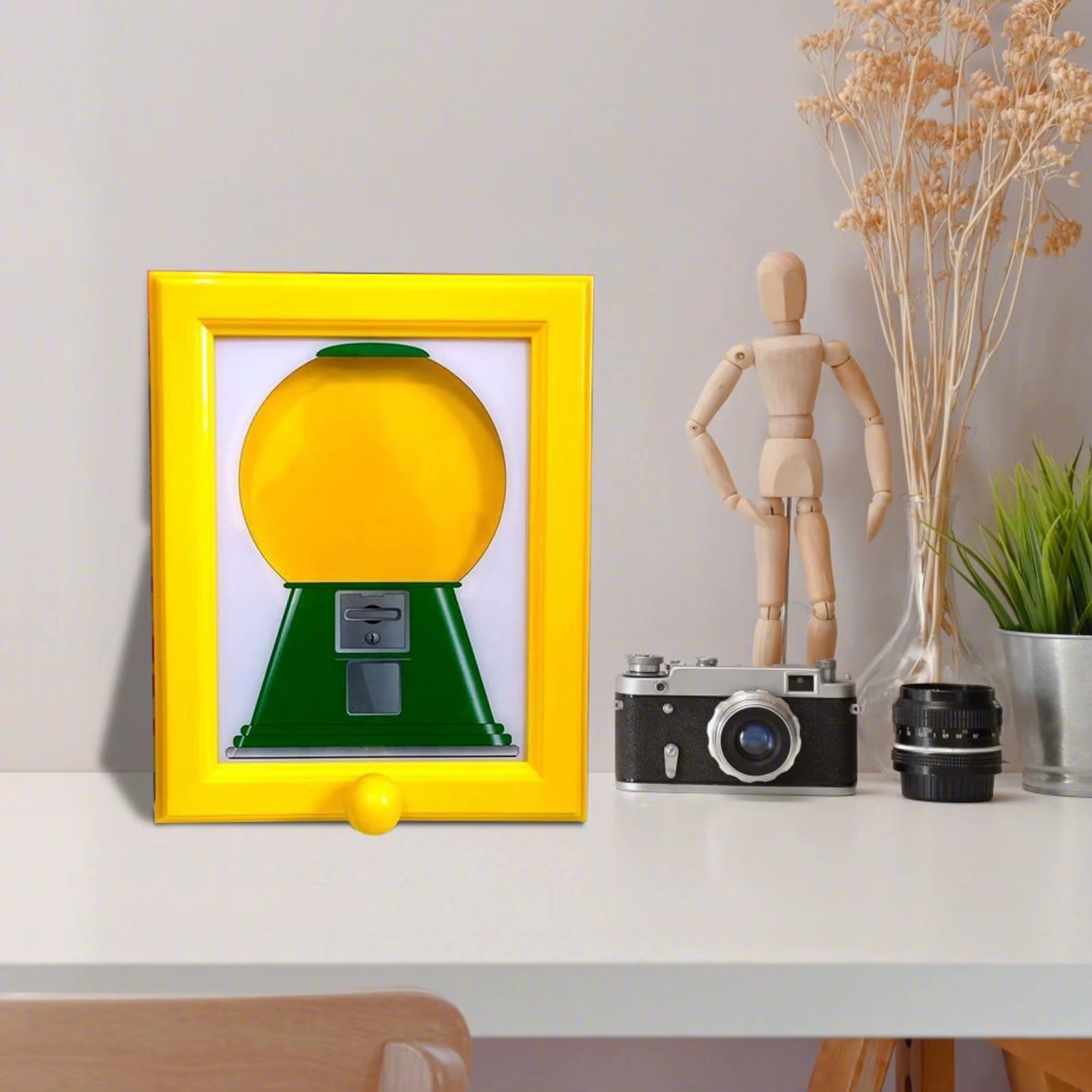 NEW Candy Dispenser Picture Frame Wall Candy Dispenser Picture Frame Creative Vending Toy Decorative Snack Container